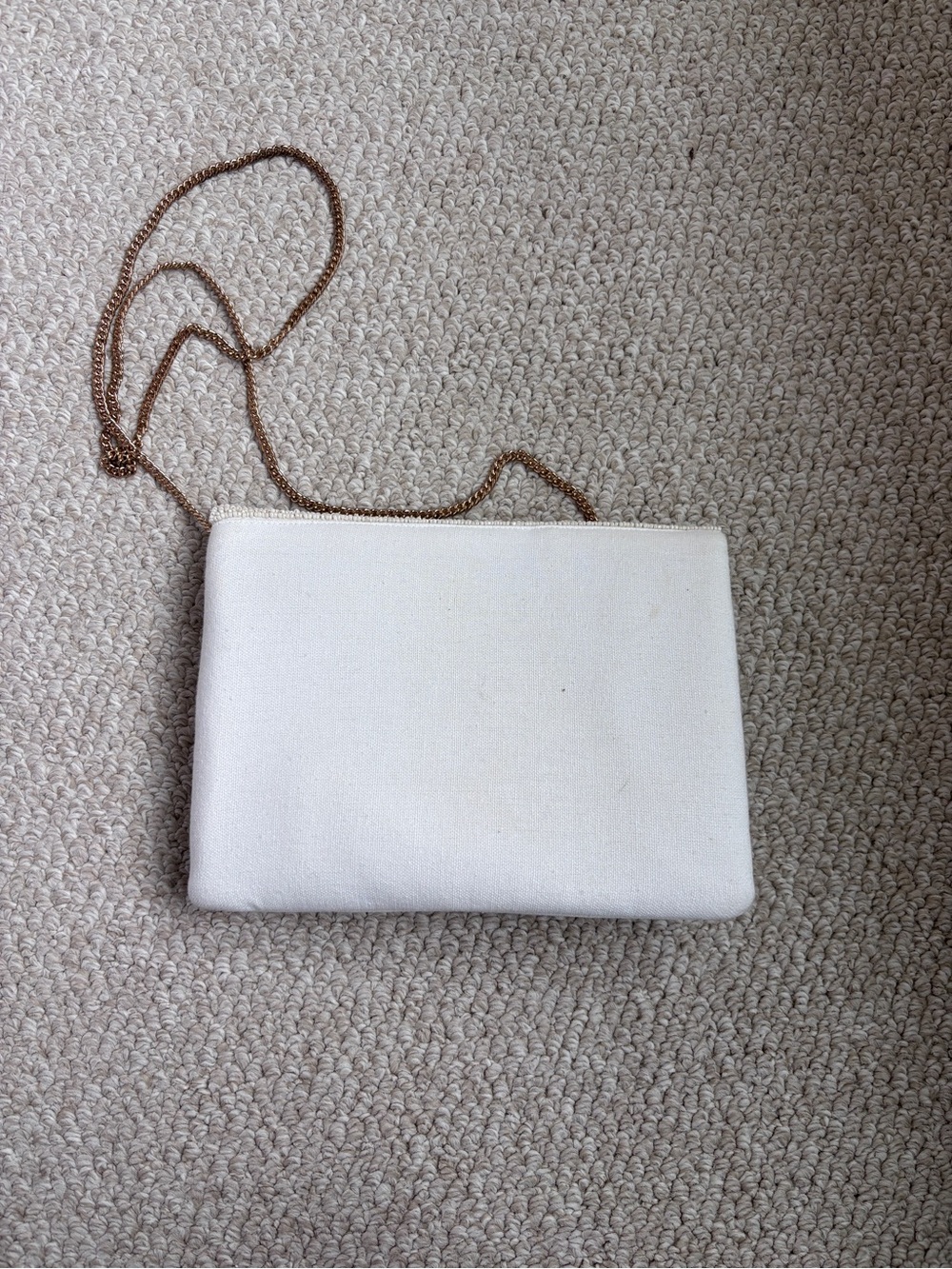 Beaded 'Happily Ever After' Crossbody Bag in White and Gold - Picture 4 of 4